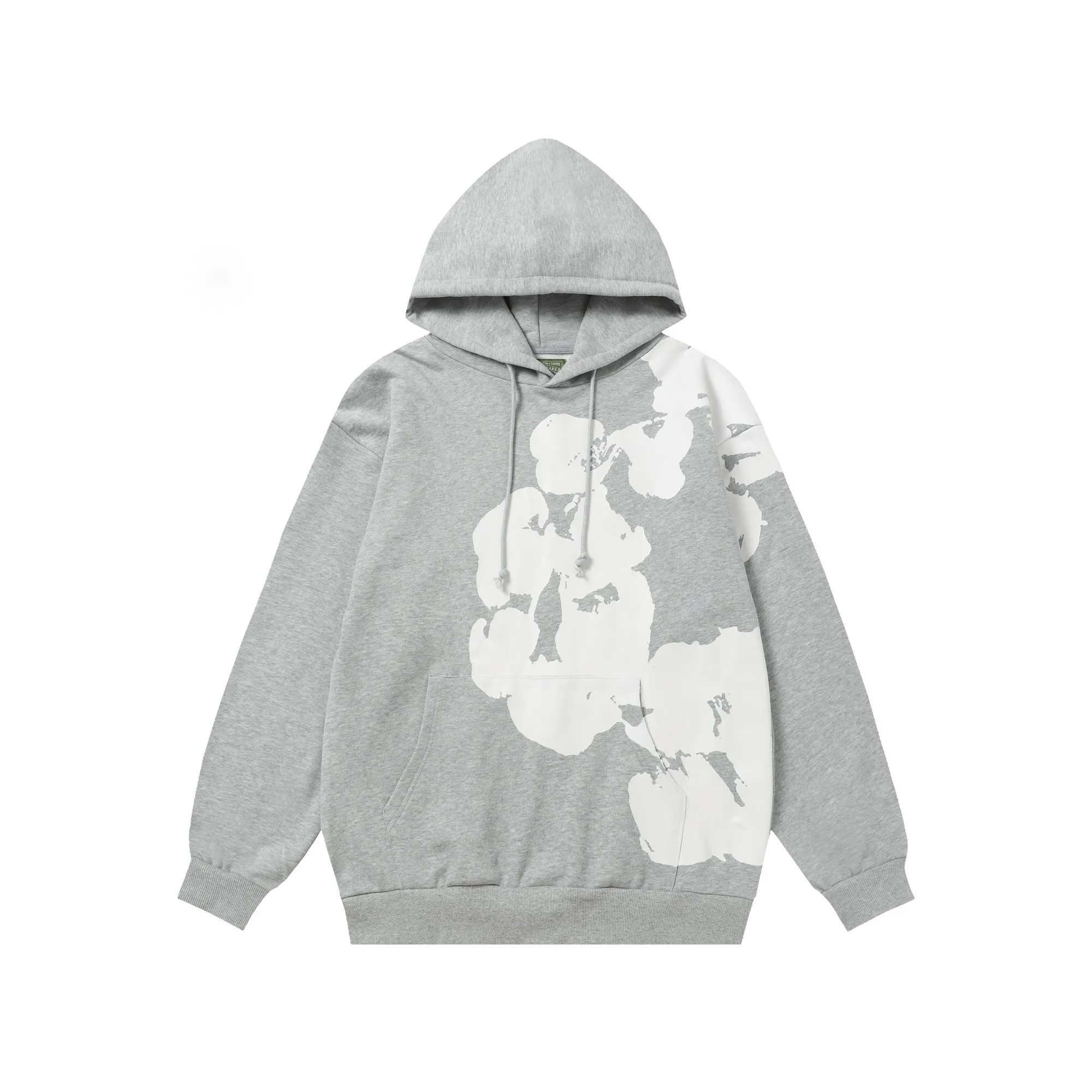 6002# DENIM TEARS Kapok European and American trendy brand high-quality printed hooded sweatshirt set. Terry fabric weighs 380 grams. Threads are customized and dyed in the same color. Color Black Gray Purple Size S-XL